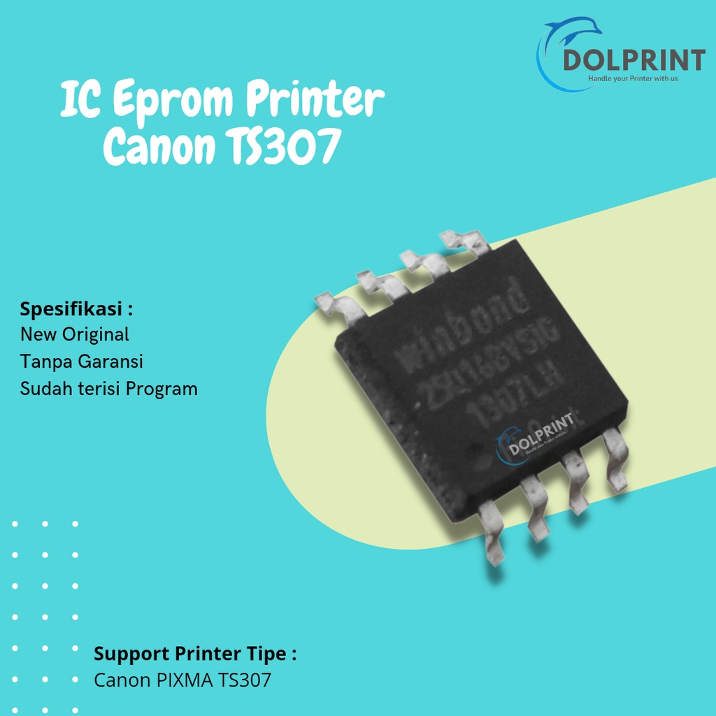 IC Eprom Canon TS307 25Q16, IC Eeprom Reset Canon TS307, Resetter Printer Canon TS-307 New