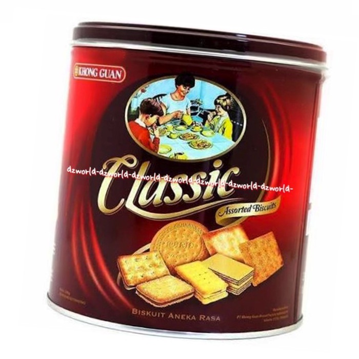 Khong Guan Classic Assorted Biscuit 350gr Biskuit Khonguan Klasik Kaleng Konguan Khongguan