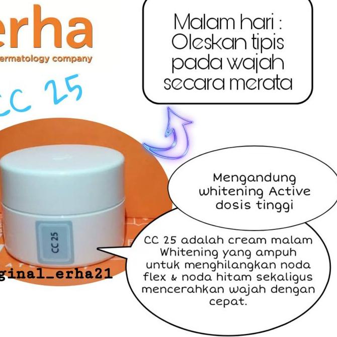 ❂ cream malam erha CC 5 , CC 10 , CC 25 , CC 50 (correcttive cream) ○