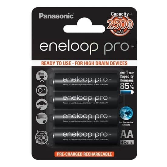 PANASONIC ENELOOP PRO RECHARGEABLE BATTERY AA 2500 MAH #ORIGINAL