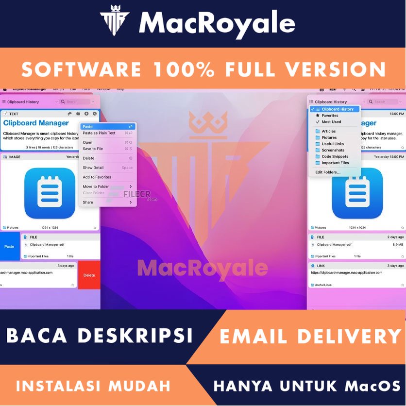 [MacOS] Clipboard Manager Full Version Lifetime Full Garansi