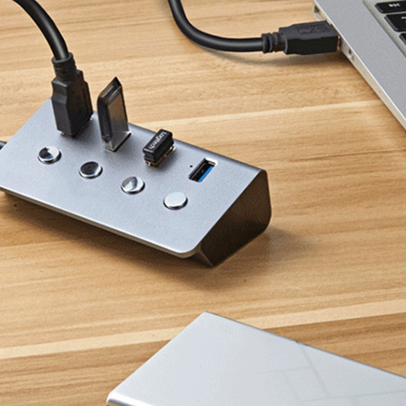 Zzz Hub Multi port USB3.0 Dengan Saklar Power On Off USB Splitter Hub Expander Adapter