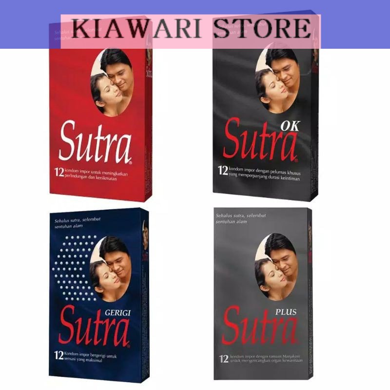 Kondom Sutra 12's - Sutra Classic Merah, Sutra OK Hitam, Sutra Gerigi Biru, Sutra