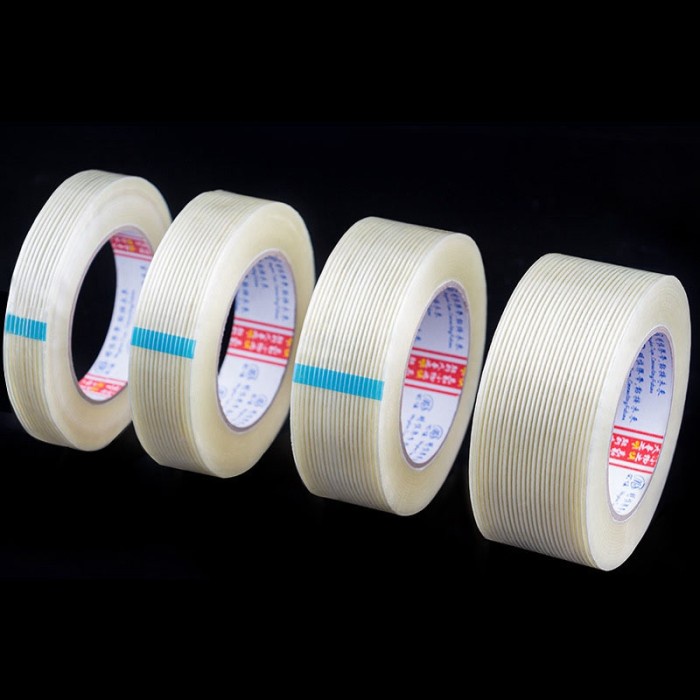 Lakban Double Tape Super Strong Lengket Tipe Grid Fiber Panjang 25 M