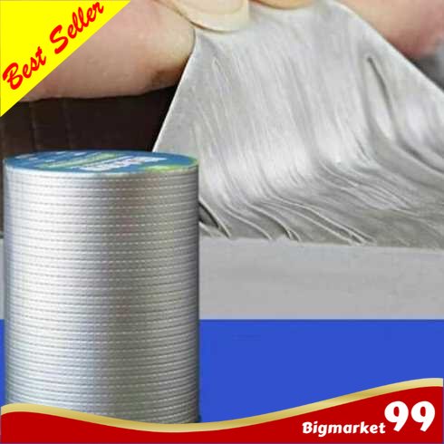 Lakban Aluminium Foil Anti Bocor Tambal Pipa Atap Semen Waterproof Serbaguna Anti Air Tahan Panas 10