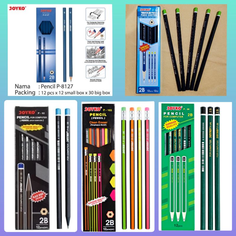 

Pensil Joyko P88-2b / P103- 2B with clean eraser