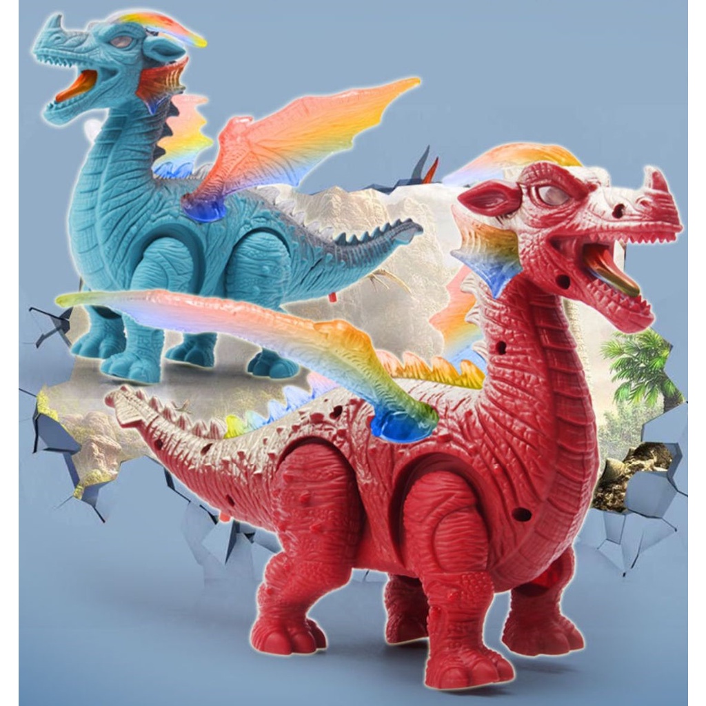 Mainan Anak DINO WORLD B/O Mainan Dinosaurus Berjalan Robot Dinosaurus