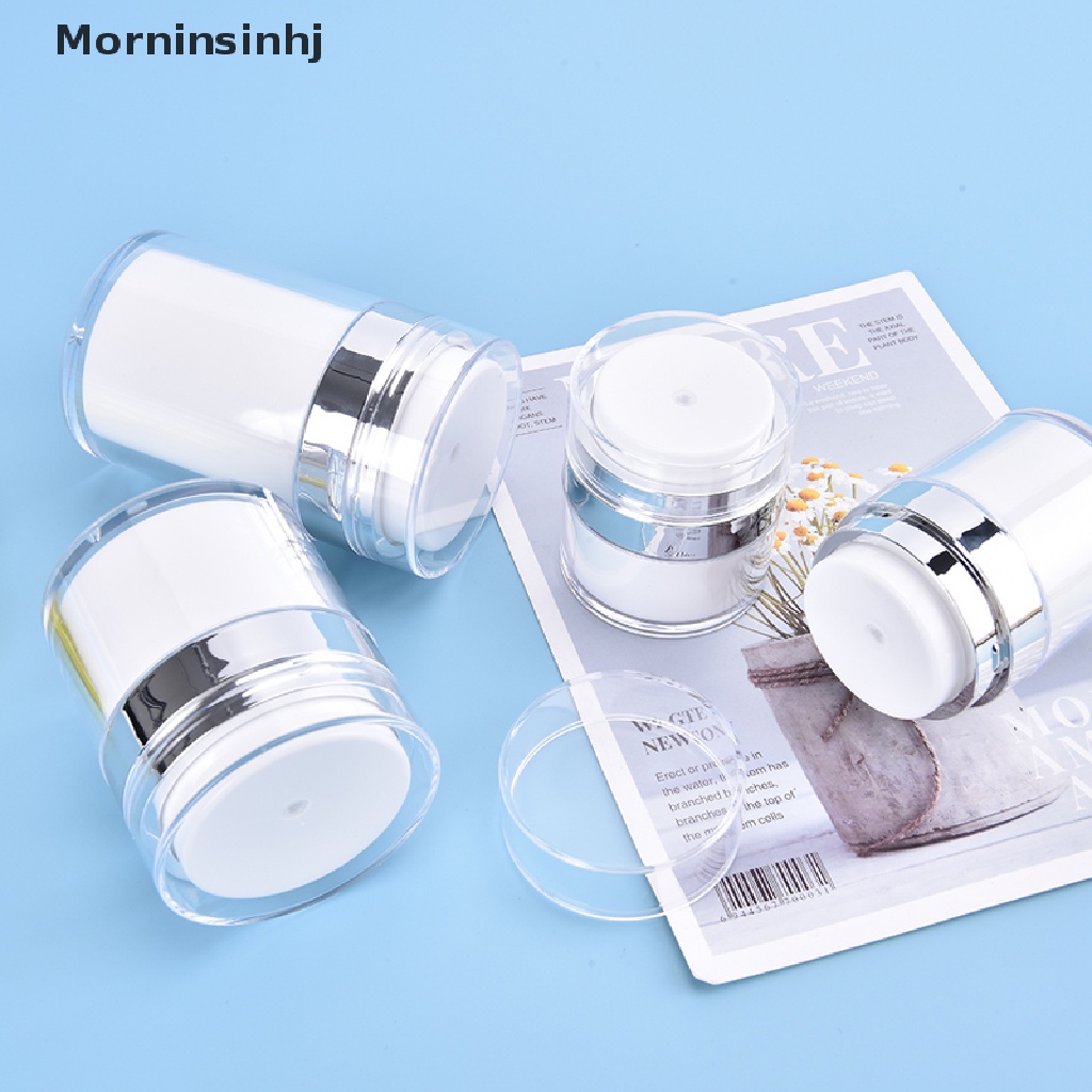 Mornin Acrylic Airless Pump Jar Botol Cream Akrilik Kosong Isi Ulang Kosmetik Berisi id