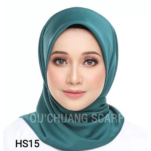 Kerudung Saten Segiempat Bahan Satin Velvet jahit neci | Jilbab Segi empat Satin 105 x 105cm