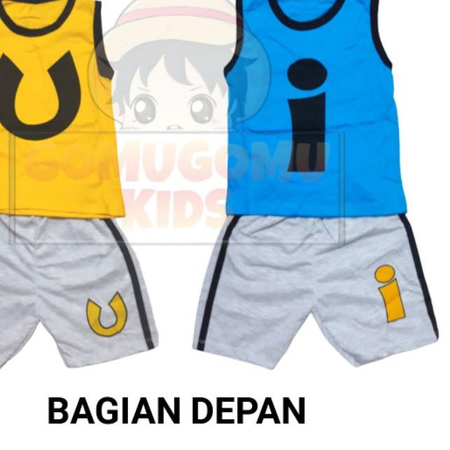 ☜ Baju Upin Ipin / Setelan Anak Upin Ipin / Singlet Upin Ipin ◌