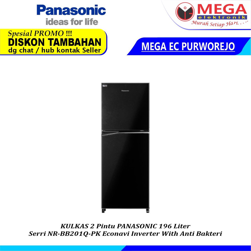LEMARI ES 2 PINTU PANASONIC NR-BB201Q-PK / NR BB201 Q PK