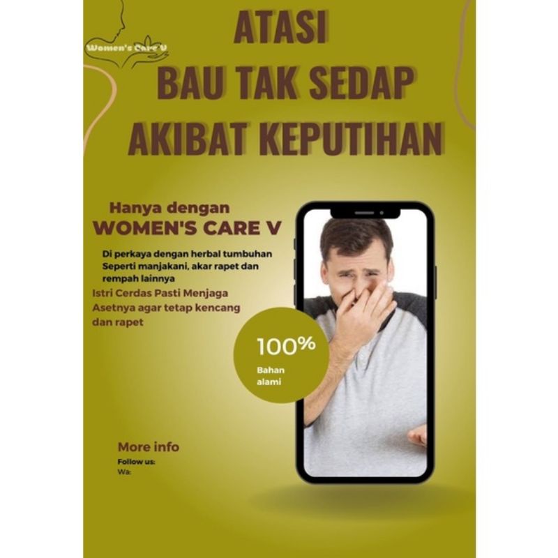 WOMEN'S CARE V ( free give ) 100% ORIGINAL BERSIH DENGAN SEKALI USAP