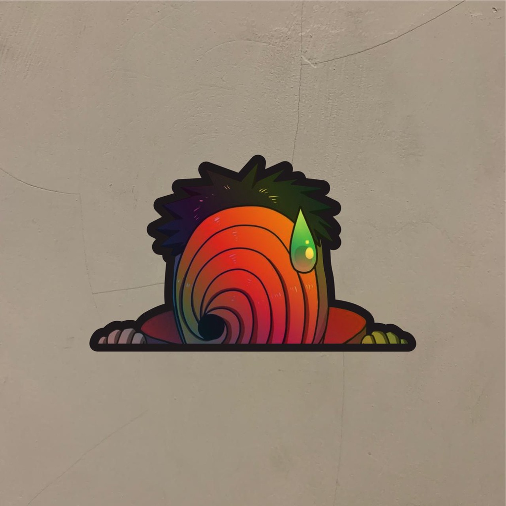 

Stiker Anime Hologram Anime Obito Tobi Naruto Stiker Case Hp dan Laptop 7 Cm