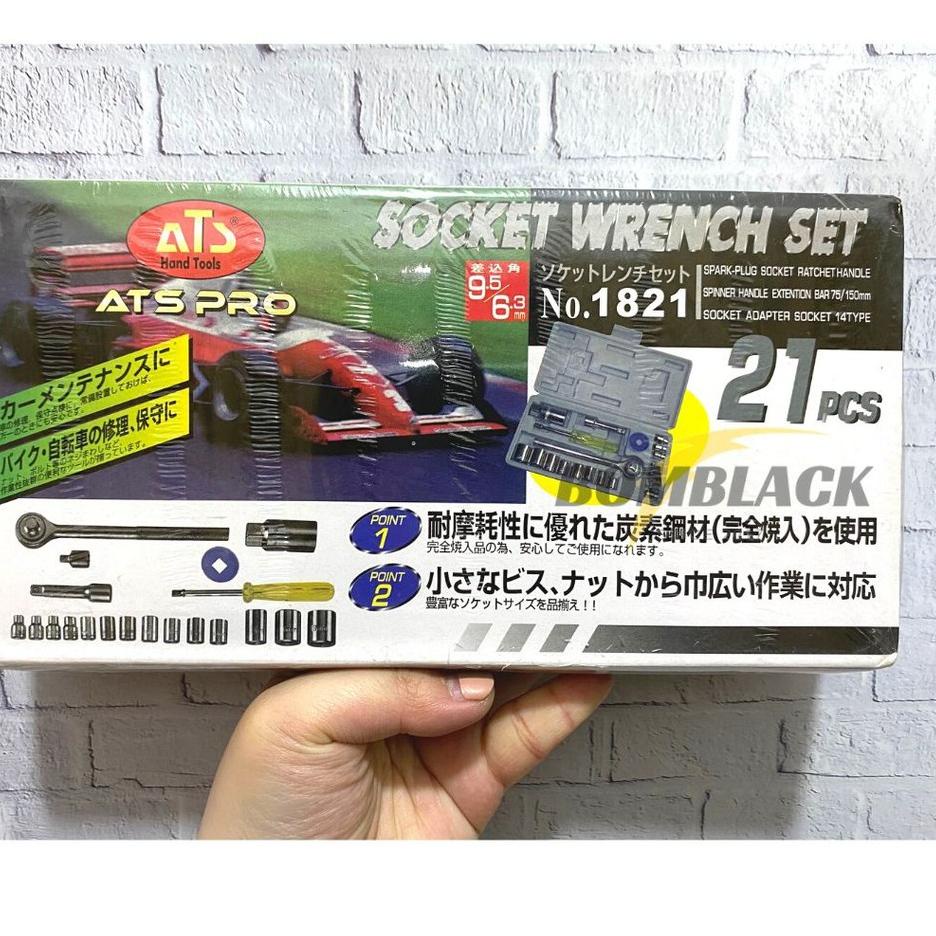 First Quality Kunci sok set 21 pcs socket wrench motor toolbox kunci sok AXL CTW VPR TERMURAH