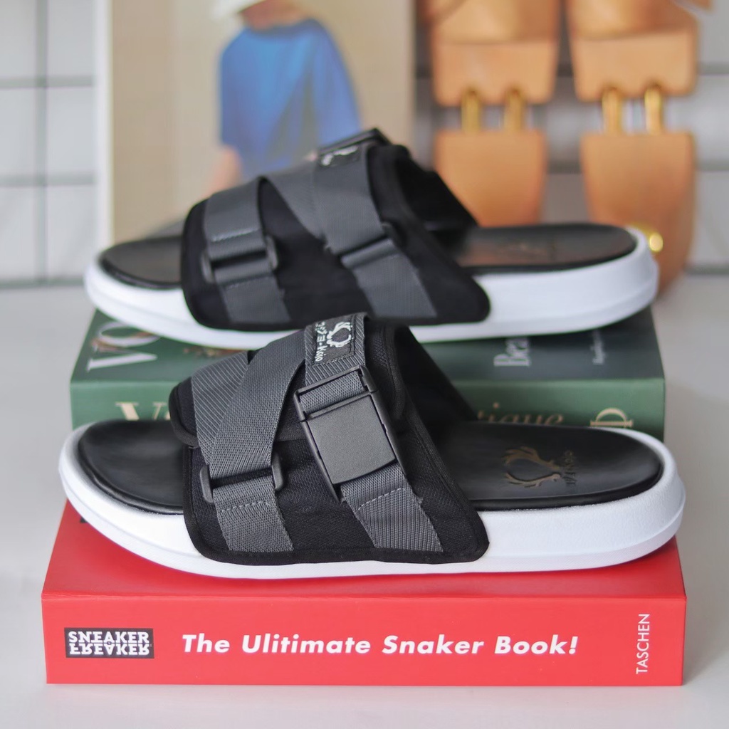 SANDAL SLIDE PRIA CASUAL SANTAI KANVAS PREMIUM FASHION TRANDY