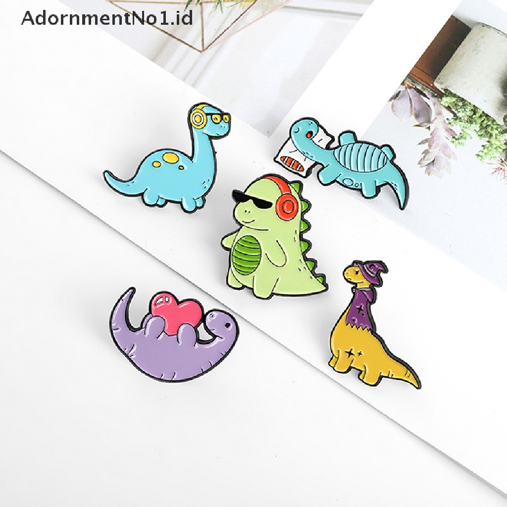 [AdornmentNo1] Kreatif Trendi Kartun Lucu Dinosaurus Hewan Tetesan Minyak Bros Pin Denim Tas Hadiah Pria Wanita Fashion Perhiasan Pakaian Dekorasi [ID]