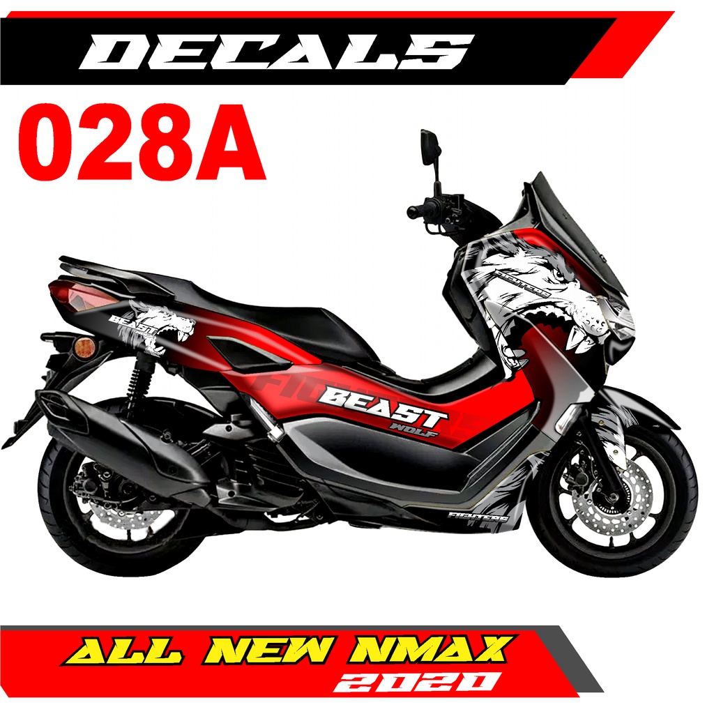 Decal Sticker - Dekal Stiker All New Nmax 2020  Fullbody Desain SERIGALA - 028