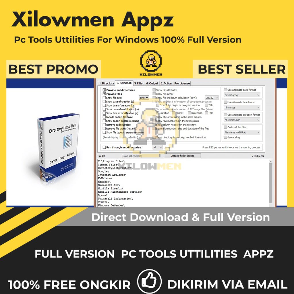 [Full Version] Directory List and Print Pro PC Tools Software Utilities Lifetime Win OS