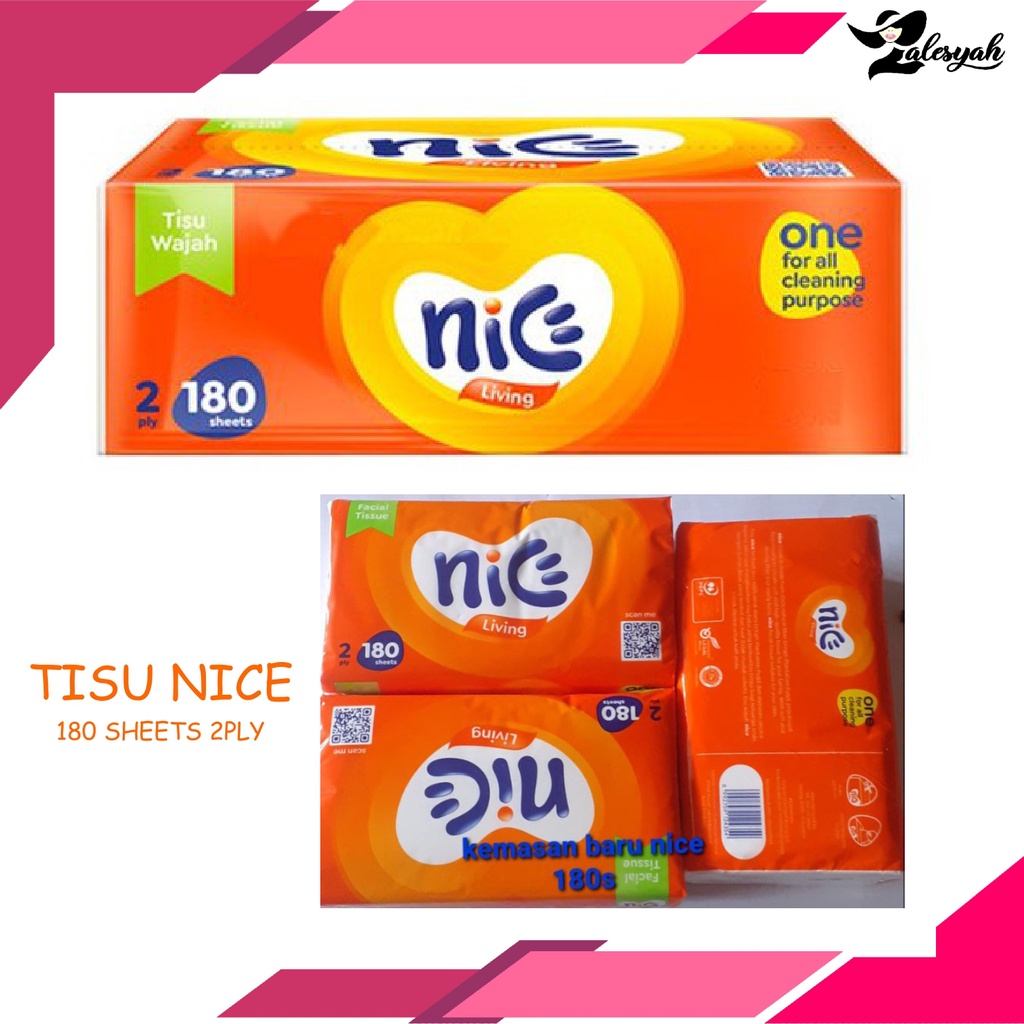 Tisu nice 180 sheet/ tissue nice facial180 sheet