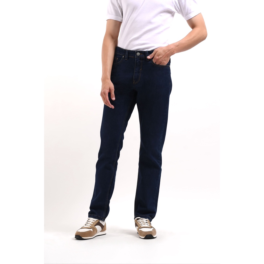 MANZONE Celana Panjang Pria Denim LOGAN 2 - NAVY