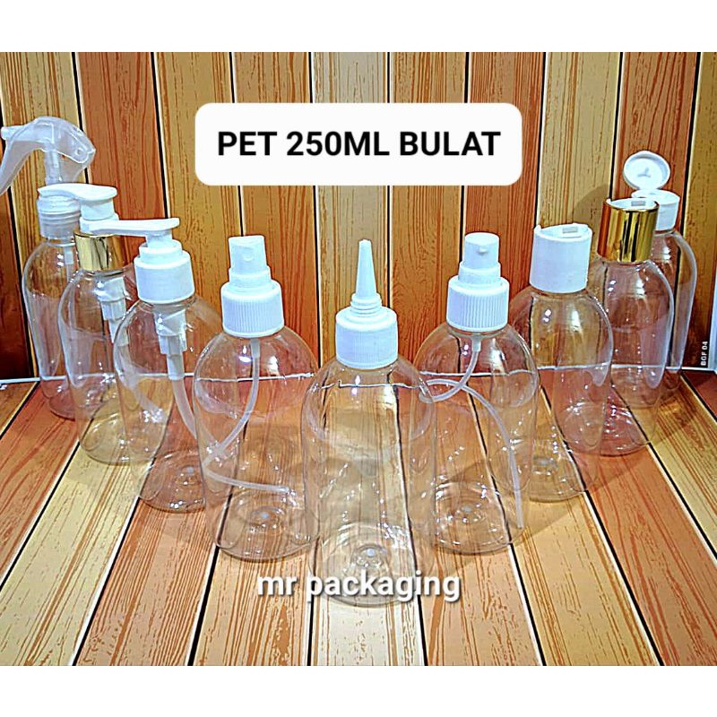 Botol Plastik 250ml Bening Bulat Ovalisi ulang | Botol PET 500 ml reffil | botol pump spray fliptop presstop kerucut tarik pamp sprey flipon tinta trigger triger | Botol kosmetik serum skincare| wadah isi ulang skin care sabun shampo