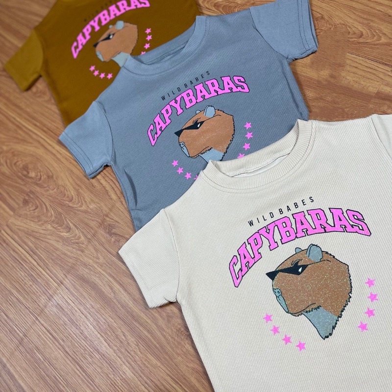 BEFAST - ZGW OOTD CROP TOP VANIA / Crop Top Wanita CAPYBARAS (LD 88, P 40) / Crop Top Wanita Terbaru / Pakaian Santai casual / Outfit Wanita Ala Korean Style / Crop Top Motif / Atasan Lengan Pendek / Fashion Kekinian Remaja ABG trendy / Terlaris