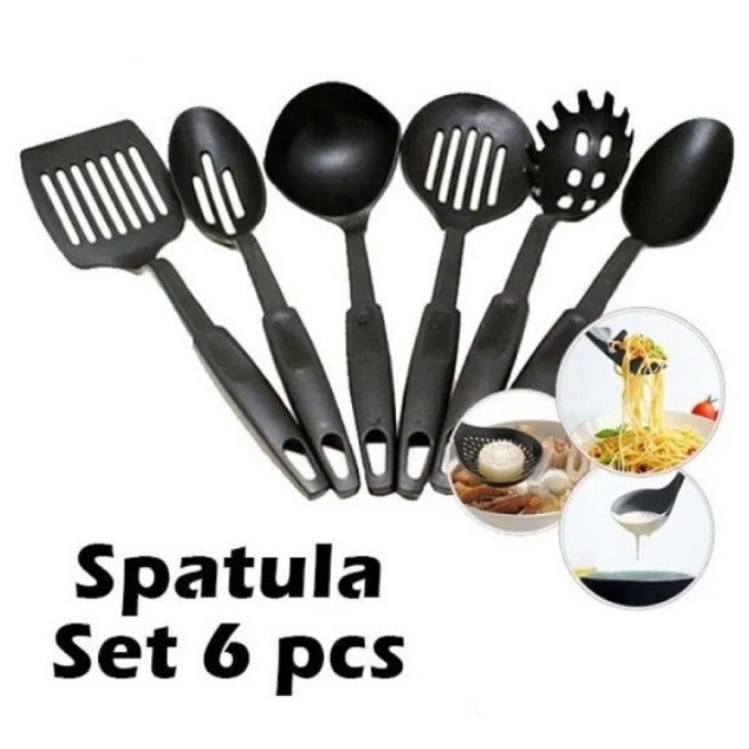 BAJ Spatula Set isi 6psc Utensil Spatula Sutil Set Alat Goreng Paket Alat Masak Lengkap 6in1 Untuk Hadiah Pernikahan PR123