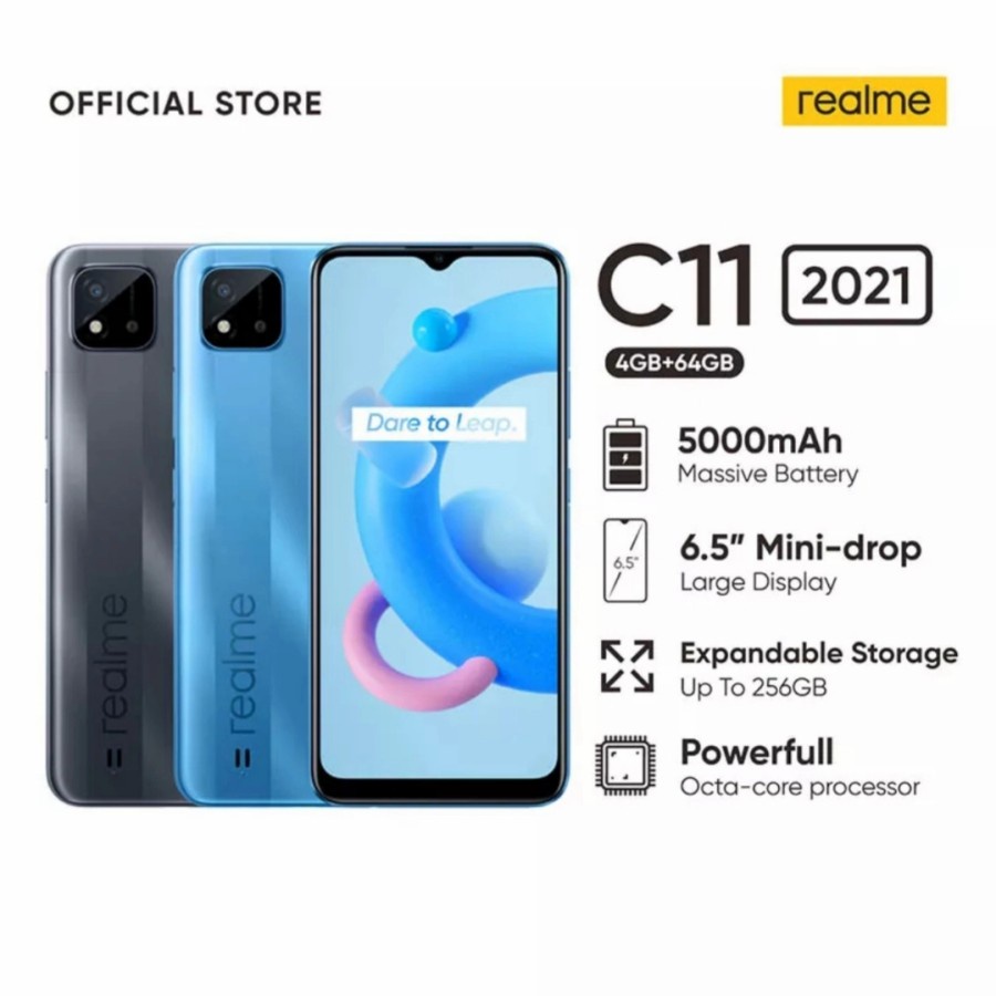 REALME C11 RAM 4/64GB GARANSI RESMI - Biru