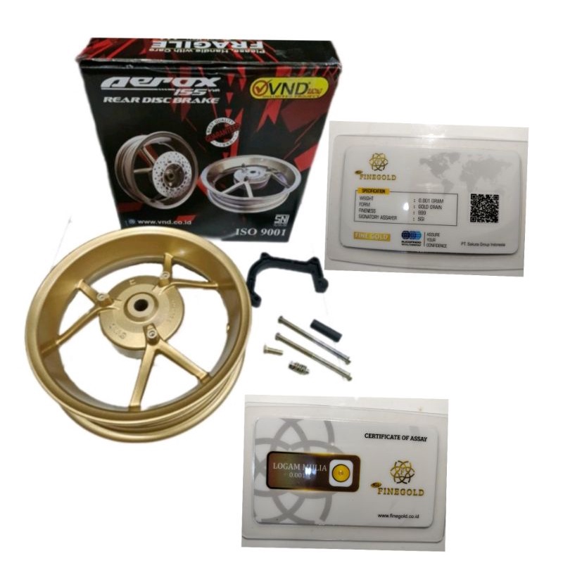Velg Belakang VND Aerox 155 / Velg VND Plus Bracket Velg Belakang Velg Cakram