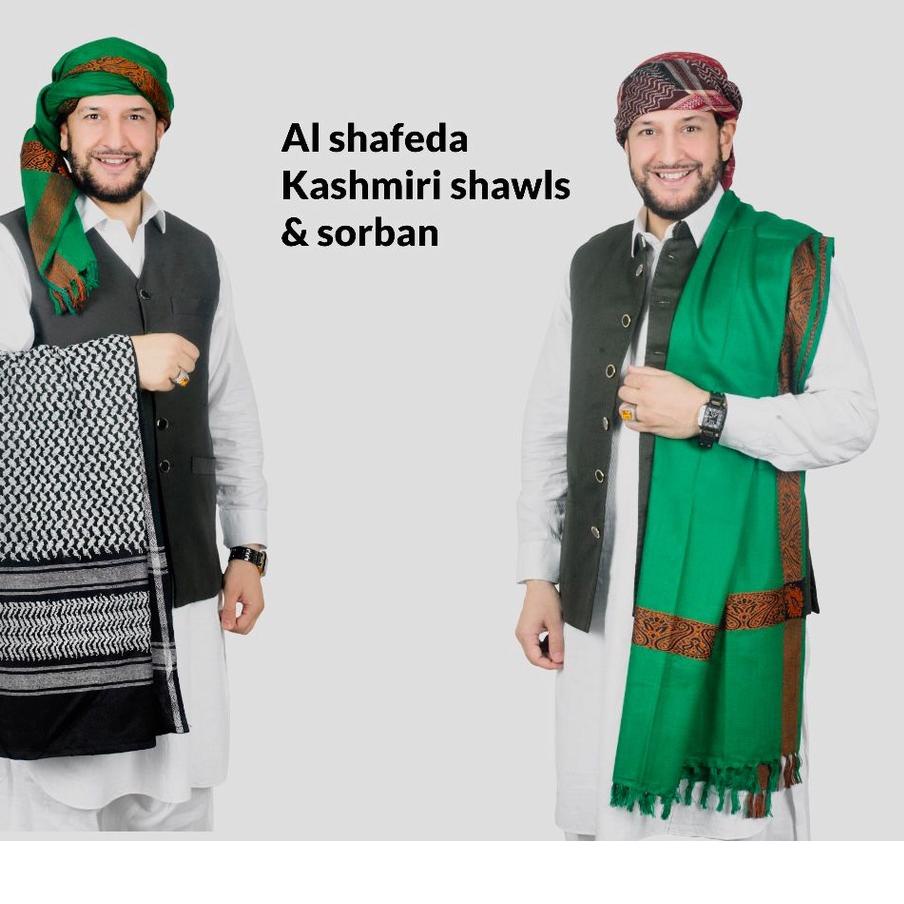 ○ Sorban kashmiri hijau al shafeda/Shawl kashmiri hijau al shafeda 845F ♬