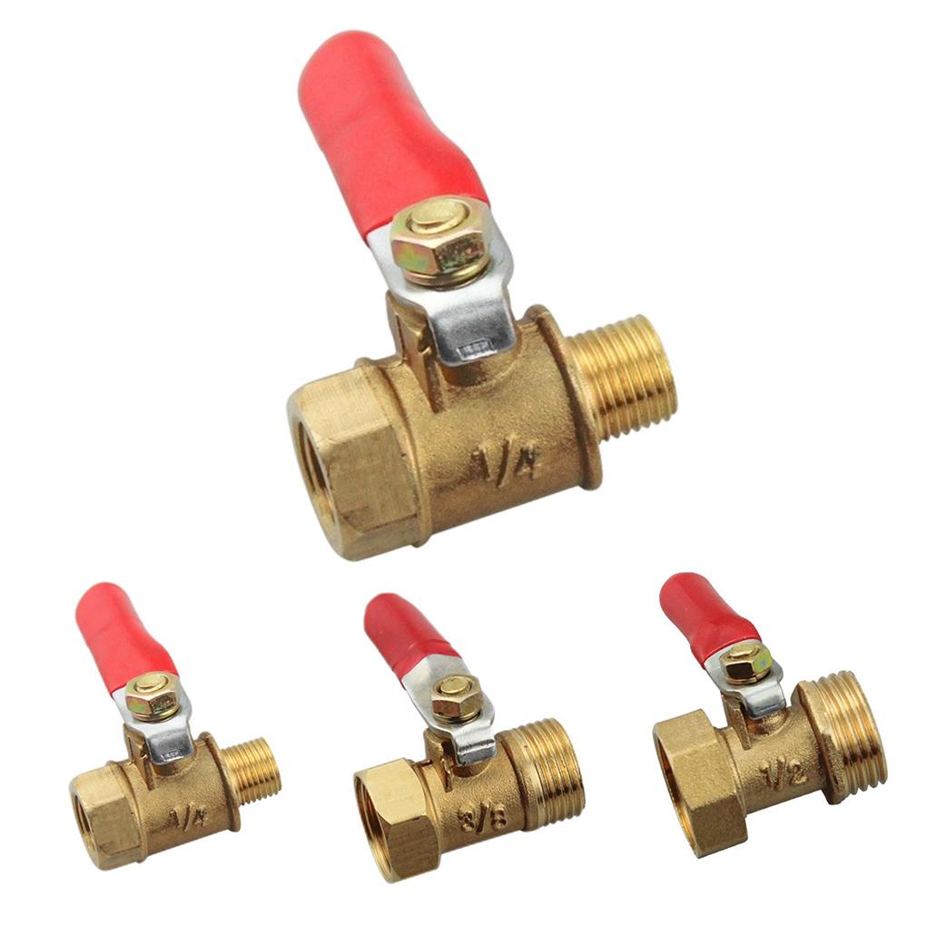 Ball Valve Kuningan Dengan Handle Putar Male Female Thread Hose Connector Switch Taman Farmhouse Kontrol Aliran Air Rumah Fitting