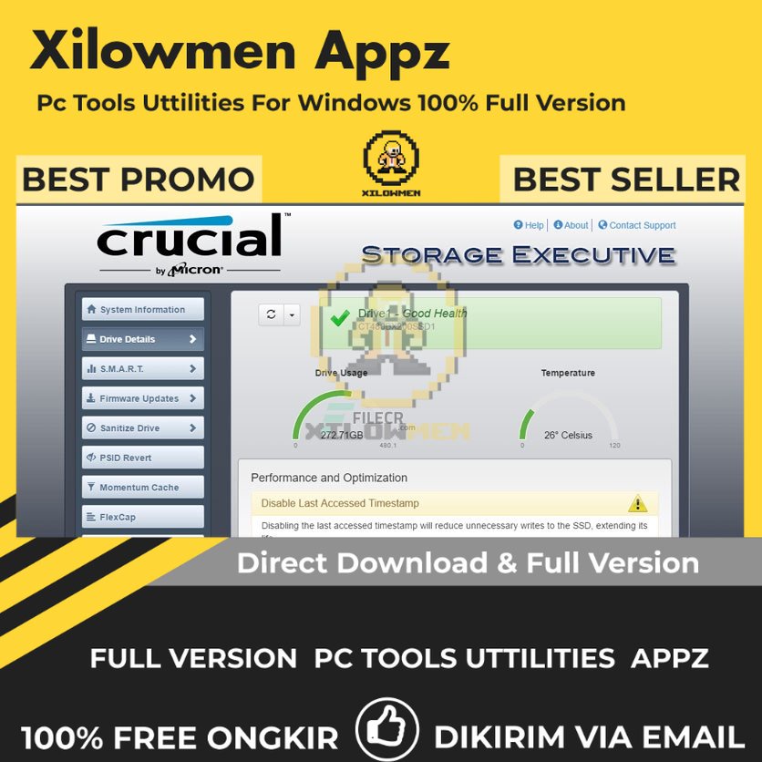 [Full Version] Crucial Storage Executive Pro PC Tools Software Utilities Lifetime Win OS