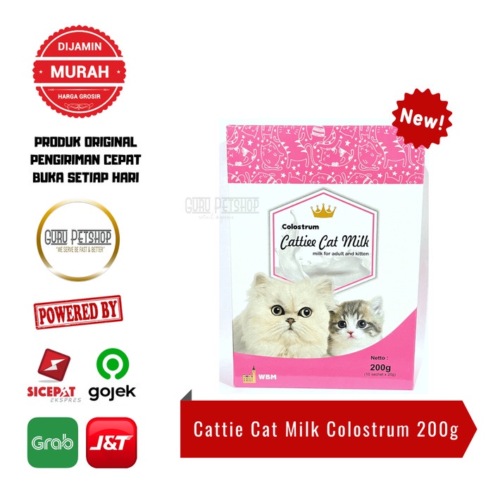 Cattie Cat Milk Colostrum 200g Susu Kucing Baby Cat Milk