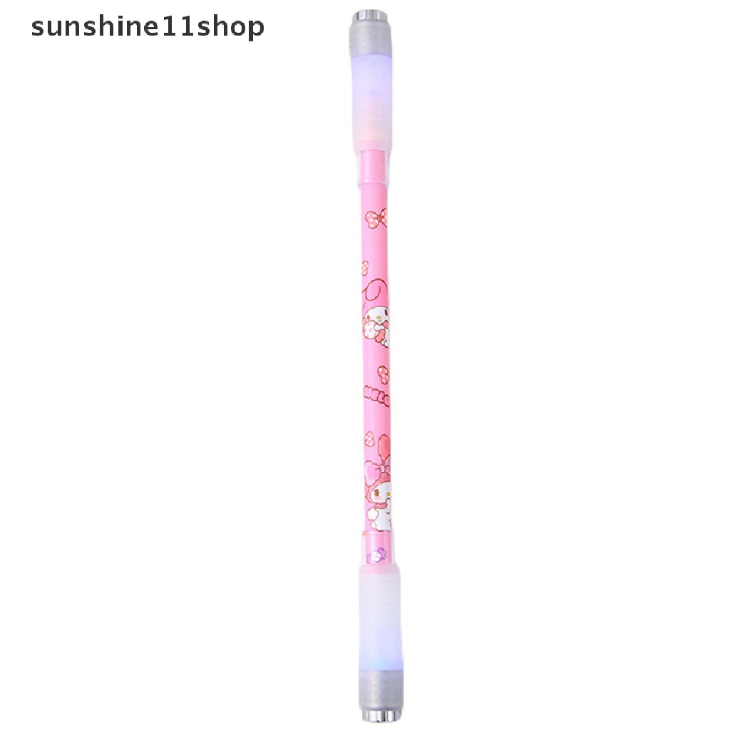 Sho Lucu Keren Rotag Led Flash Gel Pen Dengan Lampu Kartun Menghilangkan Stress Pen Gaming Spinning Pen Ballpoint Fashion 0.5mm Gel Pen Hadiah N