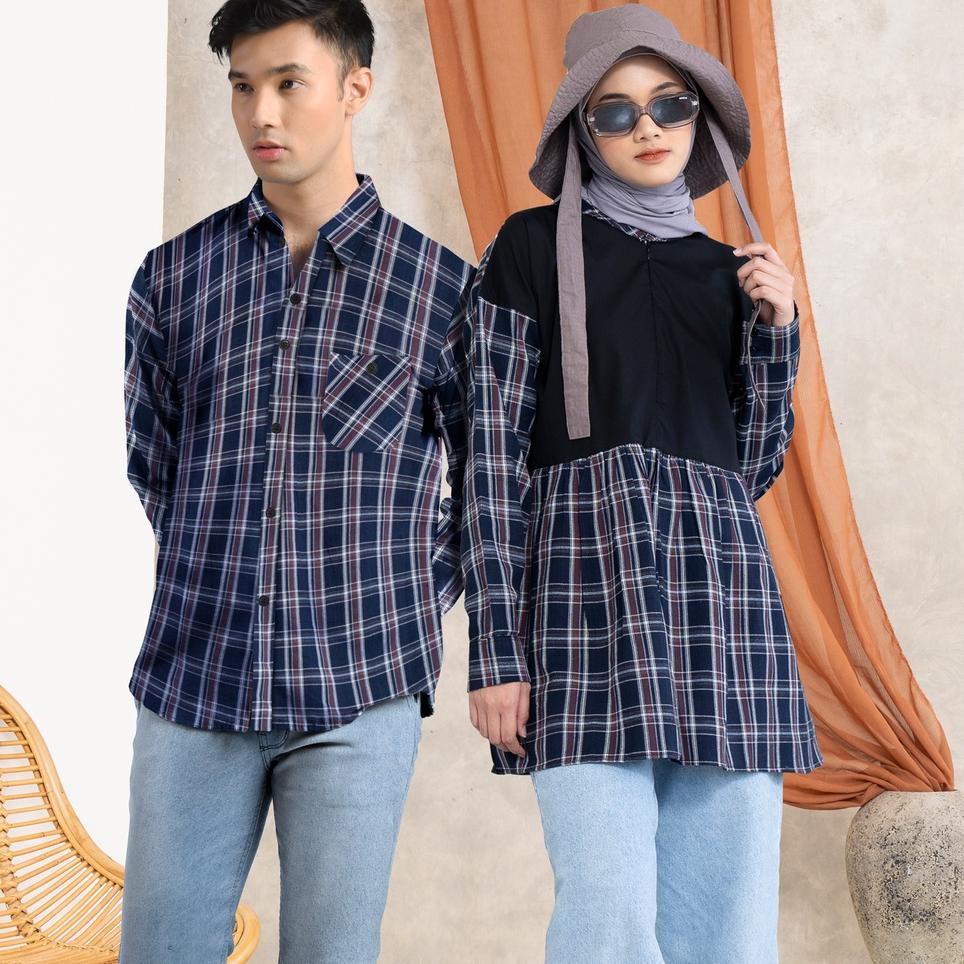 ➥ DGM Fashion Kemeja Flanel Couple kemeja couple baju couple pasangan couple flanel ♘