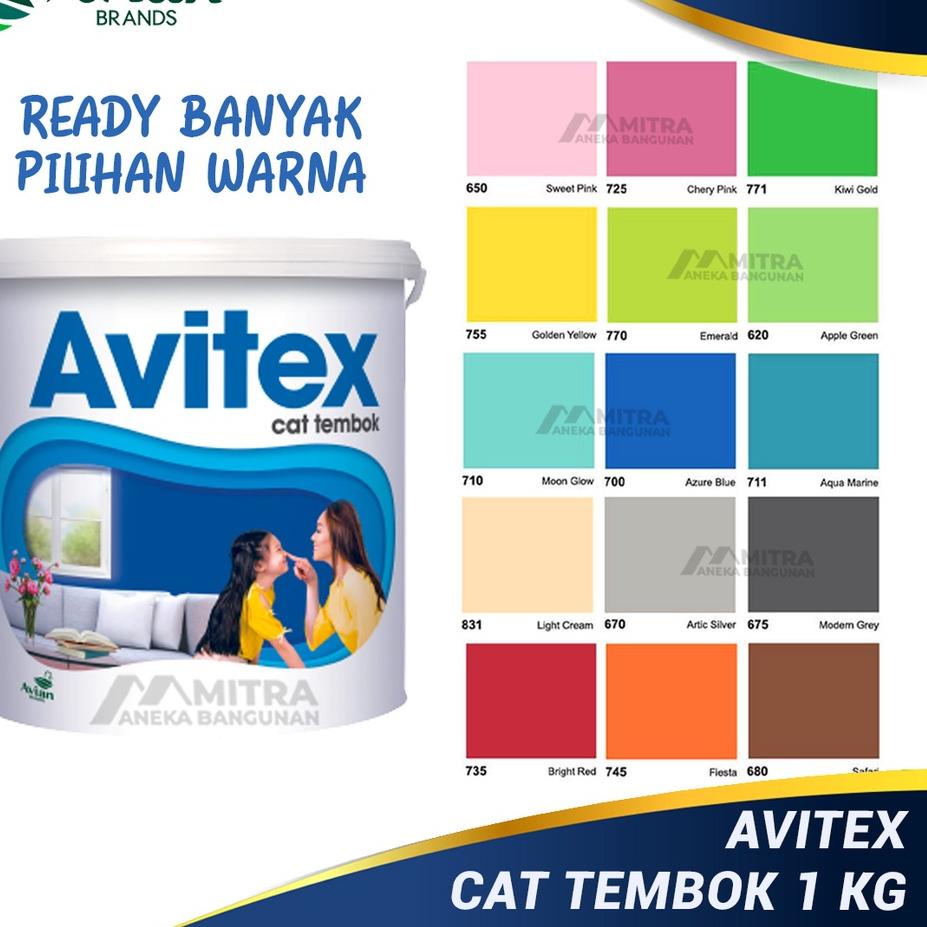 Dapatkan Sekarang AVITEX CAT TEMBOK 1 KG / CAT DINDING AVIAN / CAT TEMBOK KILOAN / CAT PLAFON GYPSUM