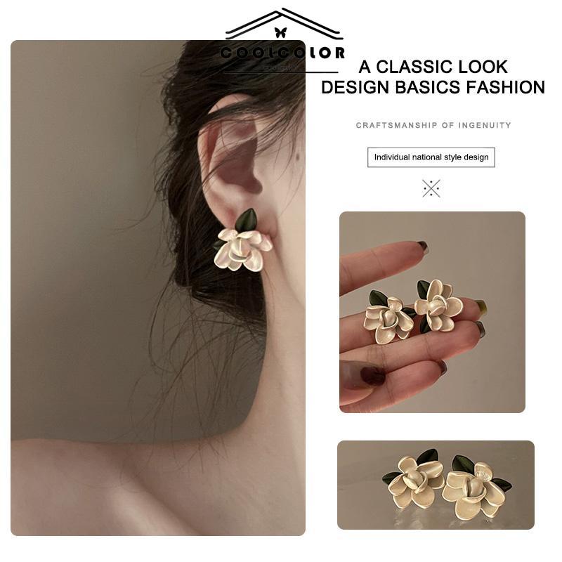 COD❤️Anting Stud Bentuk Bunga Korea Fashion Sederhana Gaya Untuk Wanita- cl