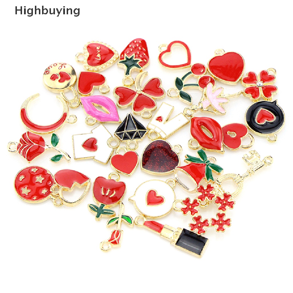 Hbid 30Pcs / set Mix Metal Enamel Ch Pendant DIY Bracelet Necklace Jewelry Making Accessories Glory