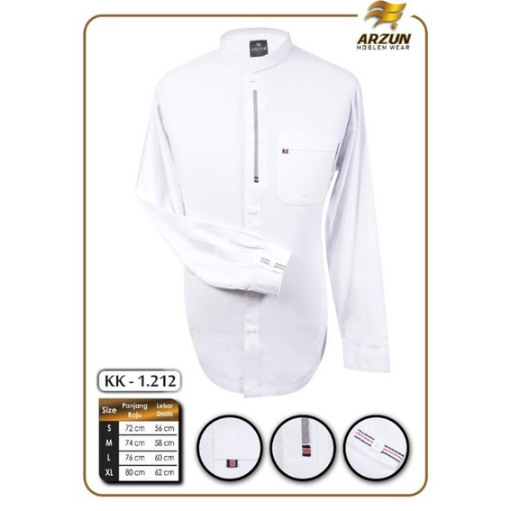 KEMKO ARZUN PUTIH LENGAN PANJANG