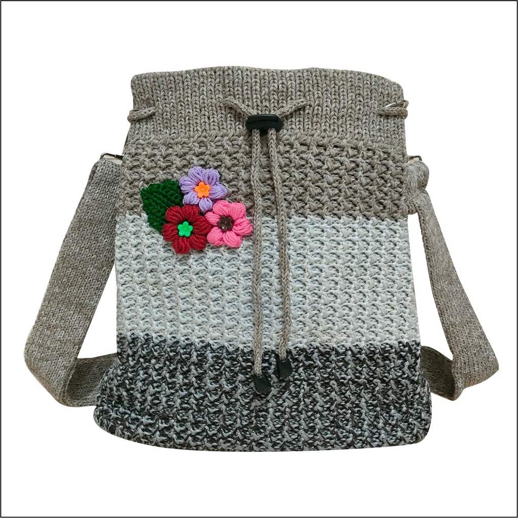 Tas Selempang Rajut PEGE Hinari Slempang Untuk Wanita Model Serut - PG 8953
