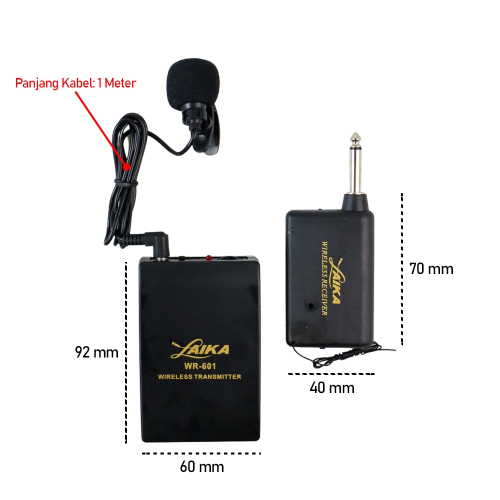 Wireless FM Transmitter Receiver Pro Microphone WR-601