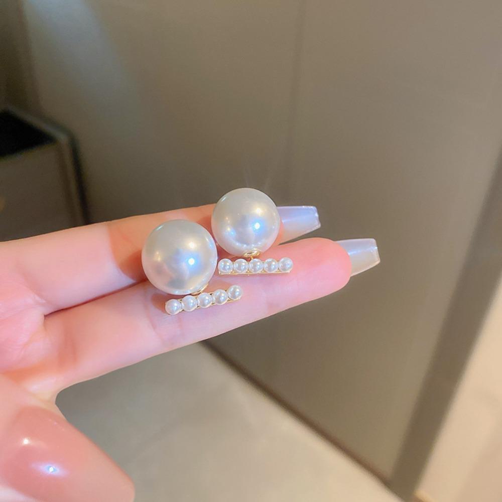 Mxbeauty Anting Wanita Fashion Ceative Temperamen Mewah Elegan Cymophane Dua Cara Untuk Memakai Mata Kucing Batu Vintage Mutiara Telinga Stud