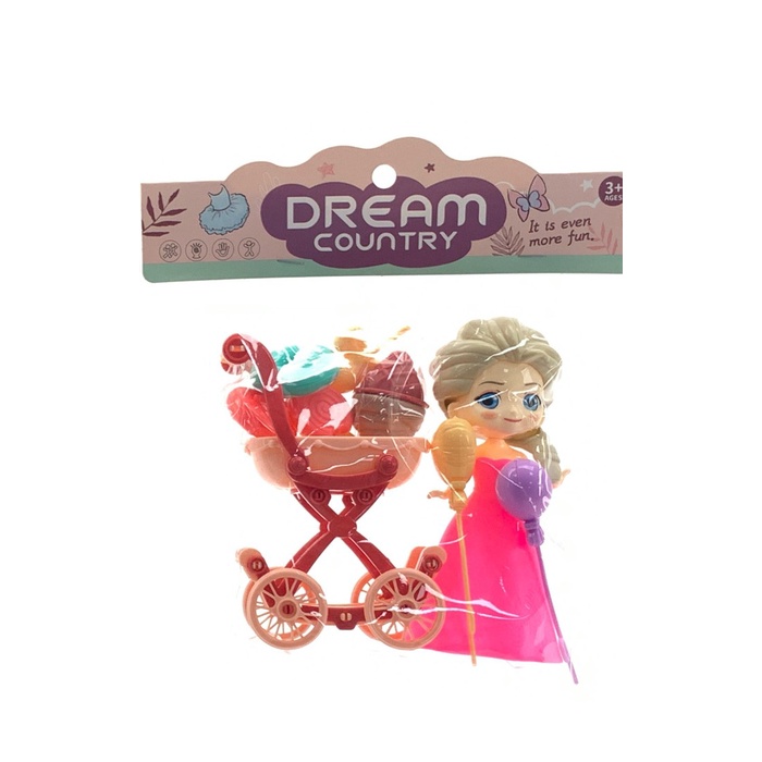 MAINAN ANAK PEREMPUAN SUPERMARKET DREAM COUNTRY DISPENSER ELSA TROLI