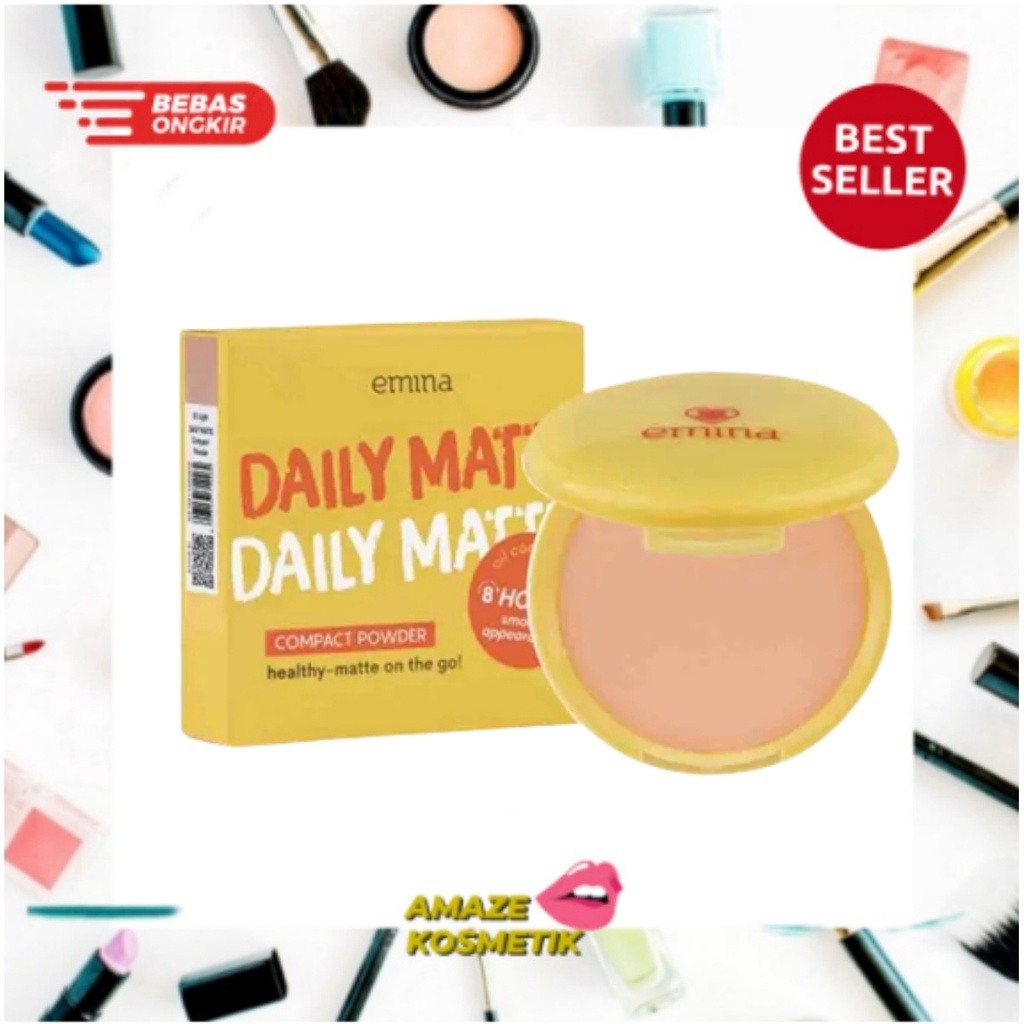 EMINA Daily Matte Compact Powder 11gram - Amaze_Kosmetik