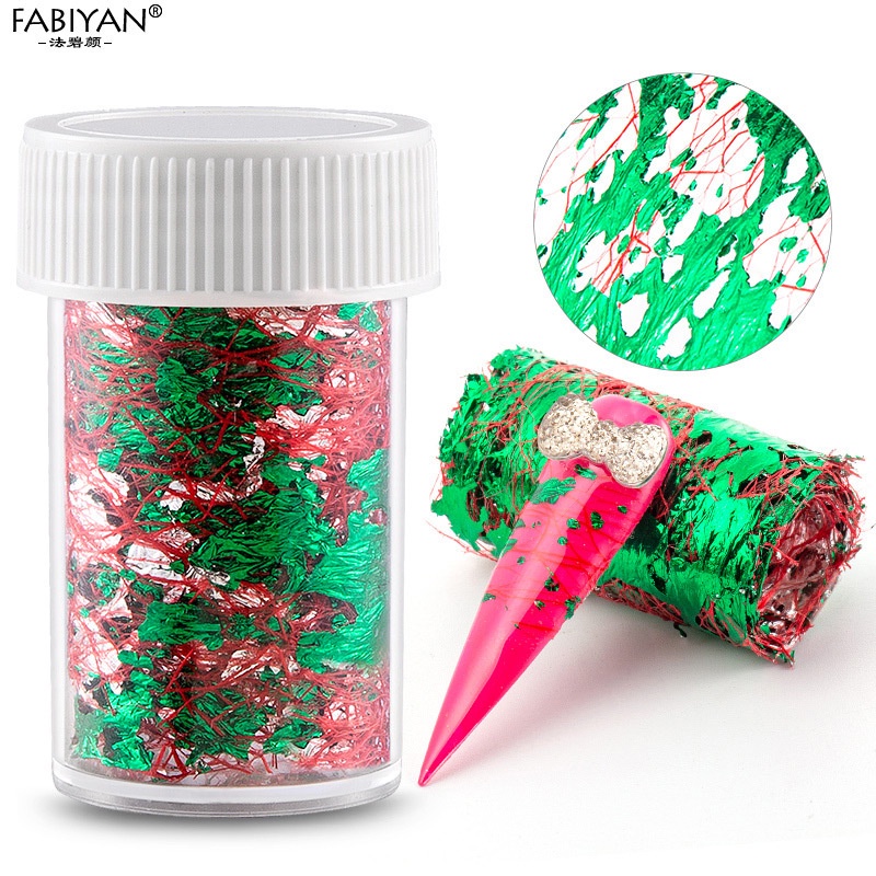 MAGEFY Nail Art Foil Emas Sally Mesh Warna Emas dan Perak Foil Timah Fragmen Mesh Fototerapi Kuku Ins Stiker Seni 0088