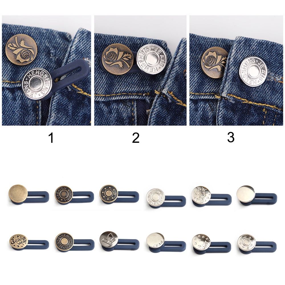 Kancing Celana Jeans Kancing Tarik Celana Jeans Panjang Disassembly Retractable Waist Button