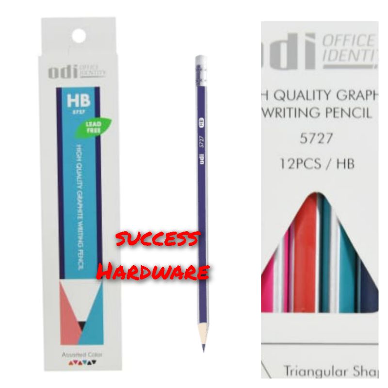 

ODI SET 12 PCS PENSIL HB TRIANGULAR - WOODEN PENCIL HB TRIANGULAR 12 P