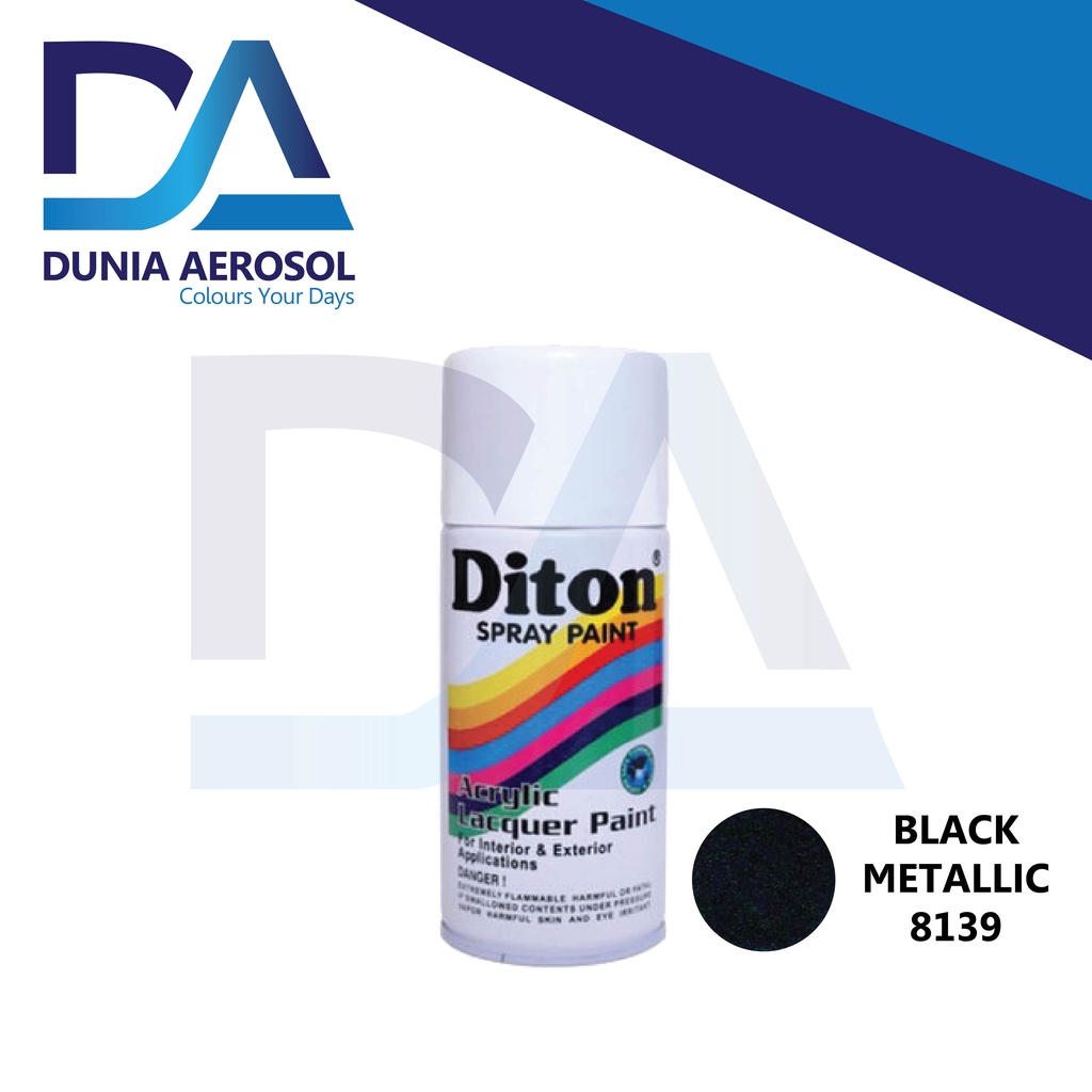Black Metallic 8139 Diton Pilox Pylox Cat Semprot