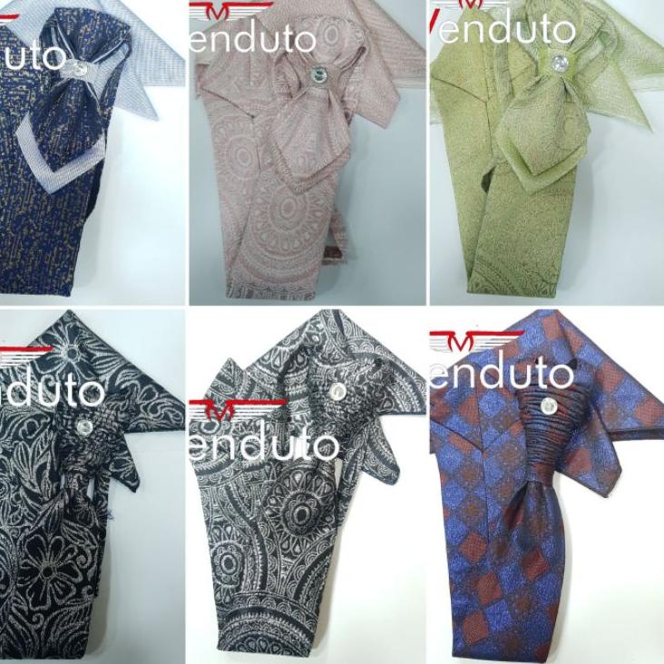 ➪ Dasi pengantin STS / Dasi kerut pengantin / Dasi pengantin pria / Dasi modern pengantin  (model 2)
