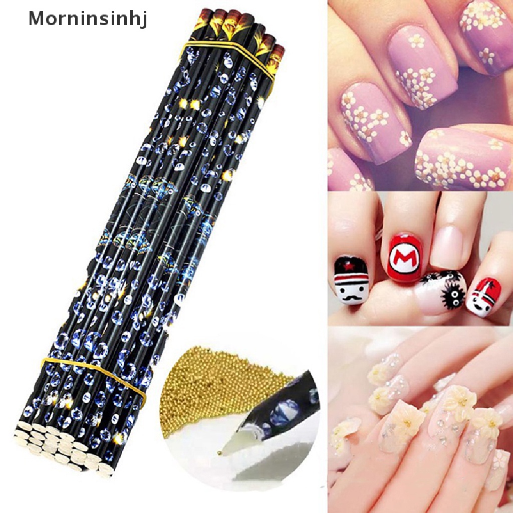 Mornin Profressional Nail Dotg Alat Manik-Manik Permata Studs Picker Nail Rhinestone Wax Pen id